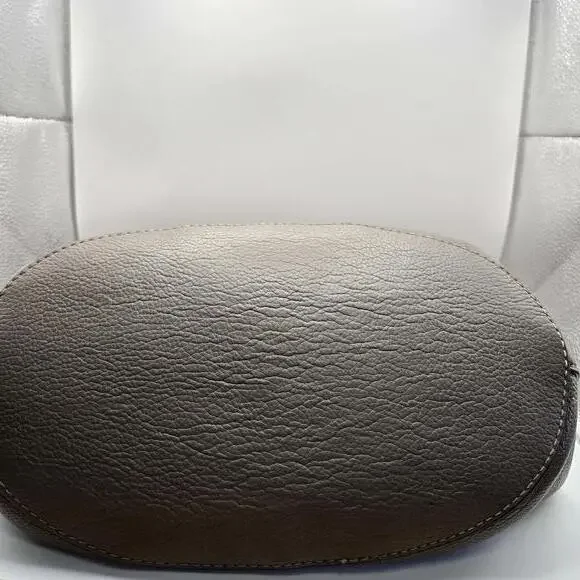 Brighton Gray Pebbled Leather Drawstring Bucket Purse with Shoulder Strap - Picture 8 of 16